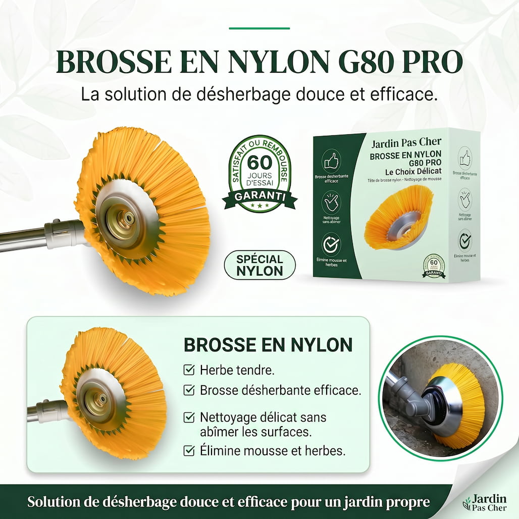 G80 PRO | Tête de débroussailleuse en Nylon | Finition Impeccable et Entretien Précis