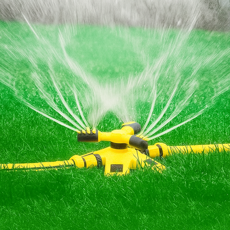 Arroseur Rotatif à 3 Bras – Arrosage Automatique Grand Angle pour Jardin et Pelouse