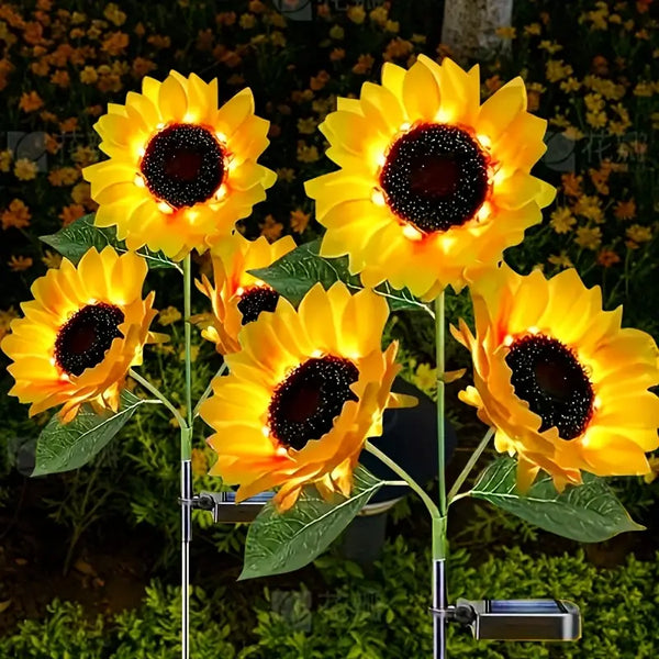 Lampe Solaire Tournesol à LED – Éclairage Décoratif et Écologique pour Jardin